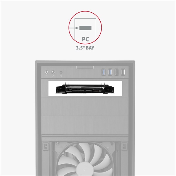 Axagon RHD-P25 2x2.5"->3.5"/PCI beépítő keret fekete
