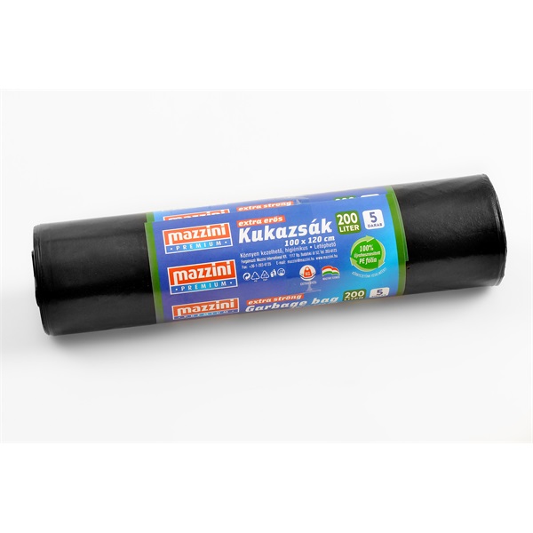 MAZZINI 104101 Prémium extra erős 5db/roll 200L szemeteszsák MAZZINI 104101 Prémium extra erős 5db/roll 200L szemeteszsák
