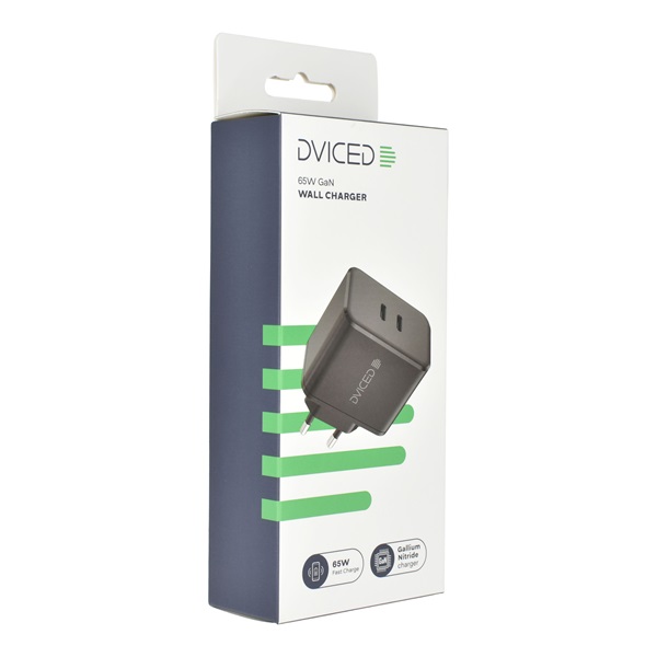 Dviced Wall charger 65W GaN EU Fekete