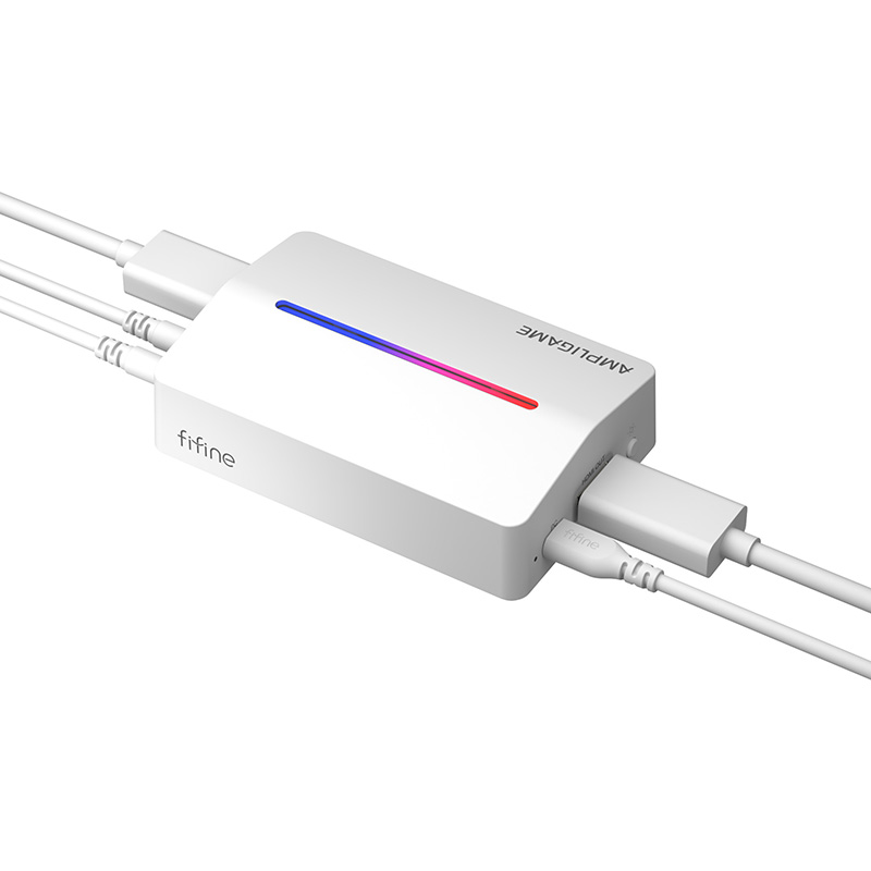 Fifine V3W HDMI USB-A rögzítőkártya Fehér