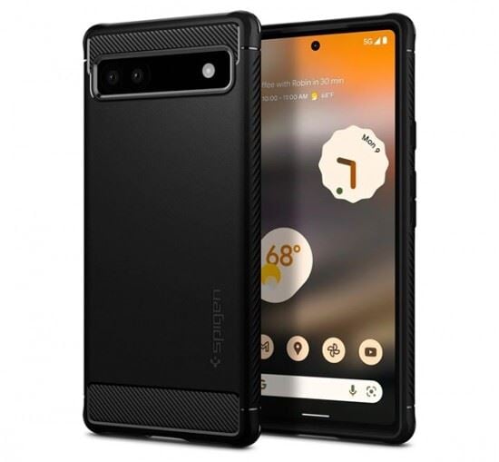 Spigen Rugged Armor Google Pixel 6a tok matt fekete (ACS04476) Spigen Rugged Armor Google Pixel 6a tok matt fekete (ACS04476)