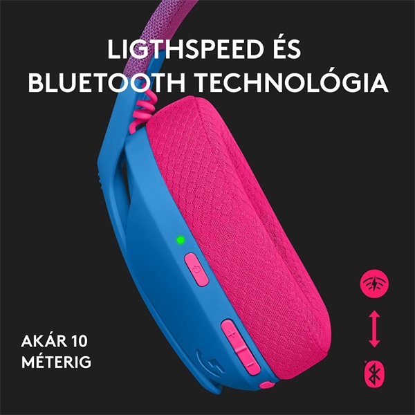 Logitech G435 LIGHTSPEED vezeték nélküli Gaming headset kék (981-001062)