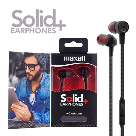 MAXELL "Solid+" Mikrofonnal Fülhallgató Fekete