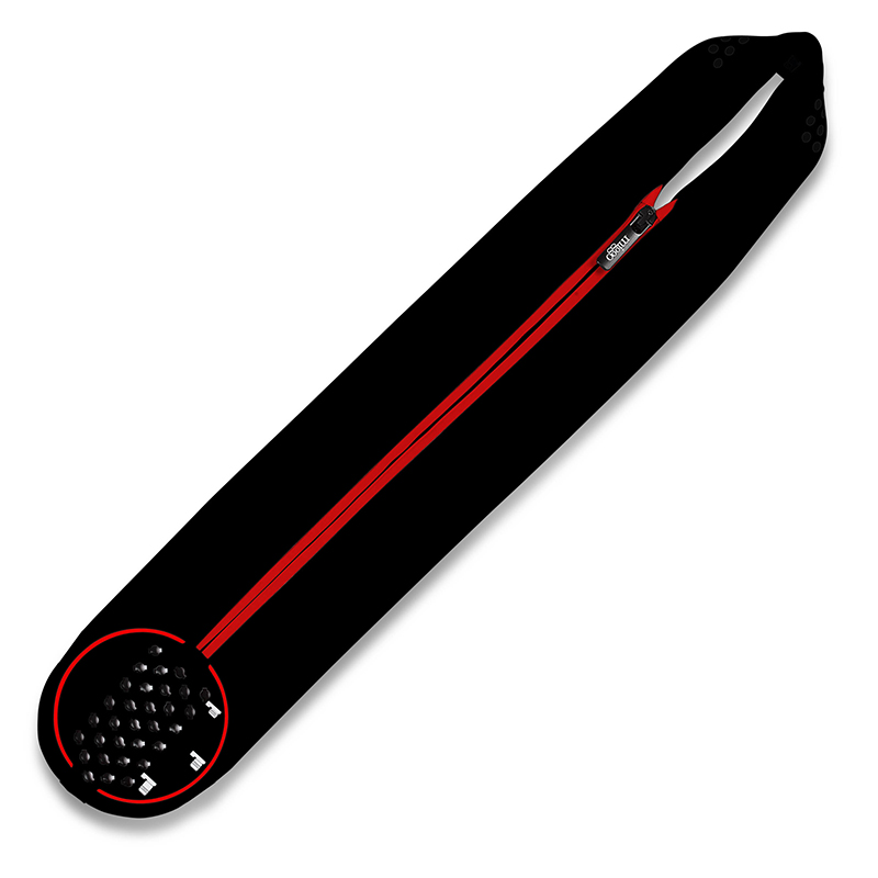 Miggö párnázott nyakpánt és védőburkolat MILC méretű gépekhez, fekete/piros