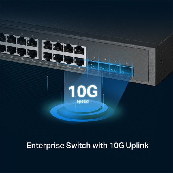 TP-LINK TL-SG3428XPP-M2  24x2.5Gbps + 4x10GE SFP+ Layer2 Menedzselhető Rackes Switch