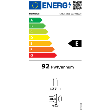 Electrolux LXB2AE82S Beépíthető egyajtós hűtőszekrény Electrolux LXB2AE82S Beépíthető egyajtós hűtőszekrény
