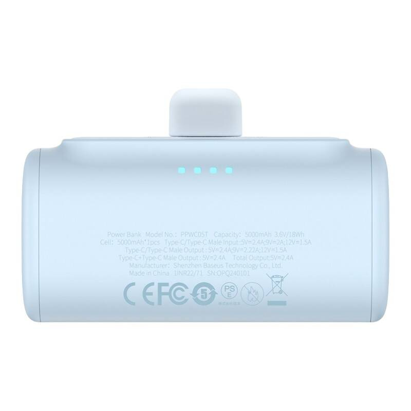  baseus Compact USB-C 5000mAh  20W Powerbank Kék