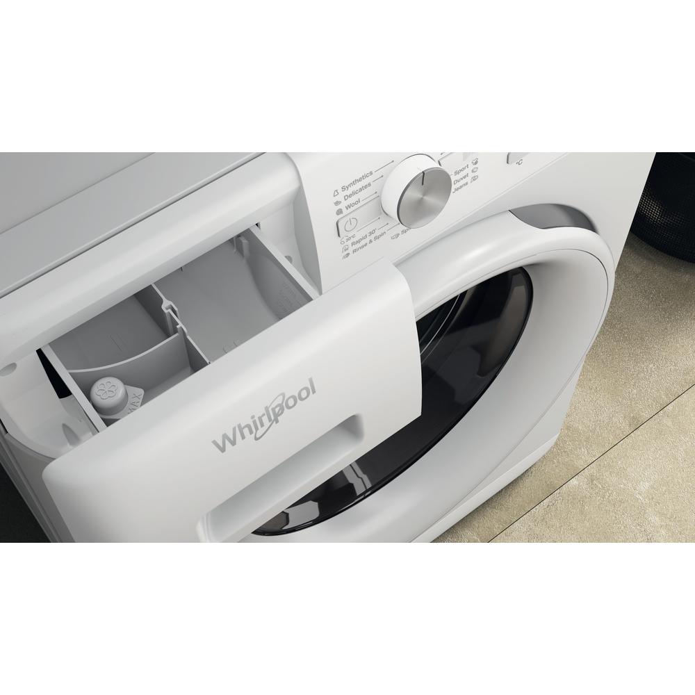 Whirlpool FFL 6238 W EE Elöltöltős mosógép – 6 kg, 1200 ford./perc, D Energiaosztály, 6. Érzék technológia, FreshCare+, SoftMove dobmozgás