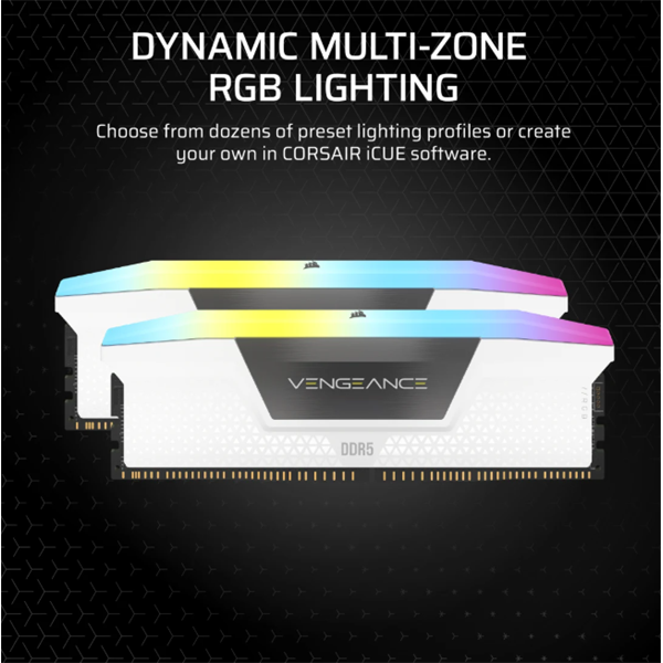 CORSAIR VENGEANCE RGB DDR5 Light Enhancement Kit Memória Fehér CORSAIR VENGEANCE RGB DDR5 Light Enhancement Kit Memória Fehér