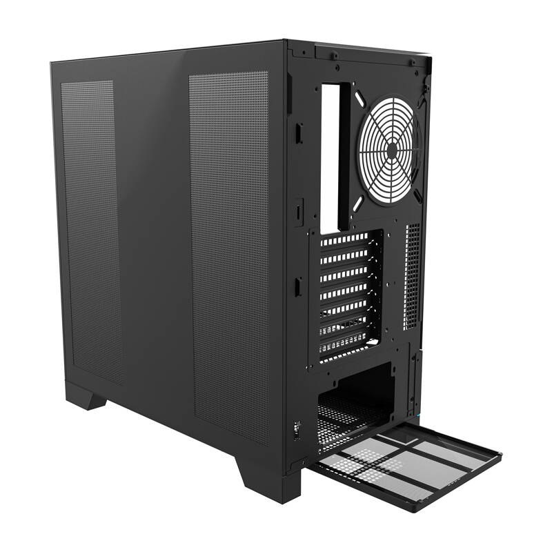 Darkflash DY450 számítógépház ventilátorok nélkül Fekete 