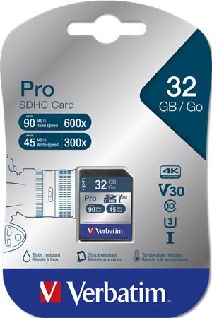 32GB SDHC Verbatim UHS-I Pro memóriakártya (47021) 32GB SDHC Verbatim UHS-I Pro memóriakártya (47021)