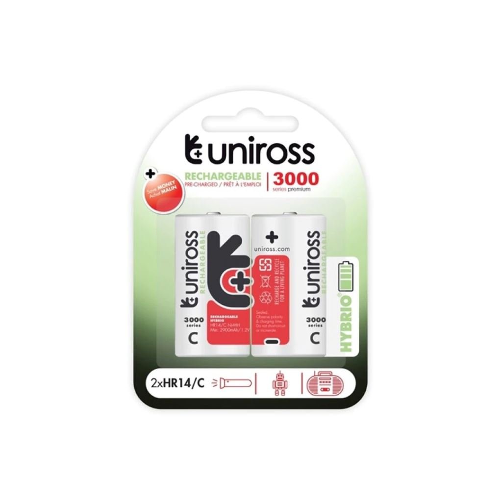 Uniross C/baby 1,2V 3000mAh Ni-MH HYBRIO akkumulátor 2db/bliszter (UH2C3000)