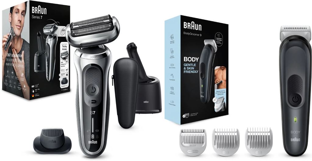 BRAUN Series 7 71-S7200cc ezüst borotva + Braun 3 BG3350 testszőrtelenítő