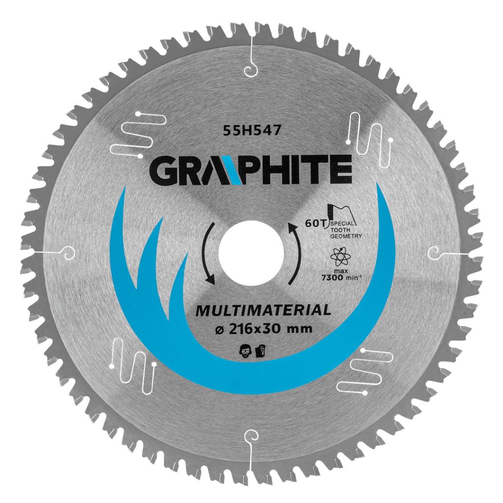 Graphite körfűrészlap átmérő: 216mm, 60 fog (55H547)