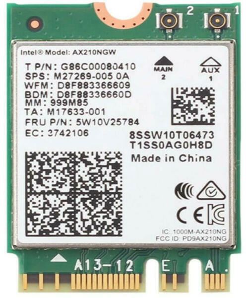 Intel Wi-Fi 6 AX210 M.2 adapter 