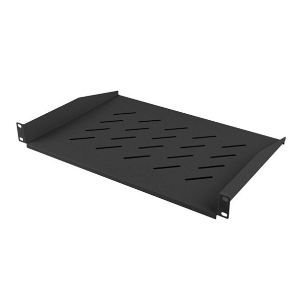 Lanberg 19" 1U 450/600/800mm rack polc fekete  (AK-1008-B)