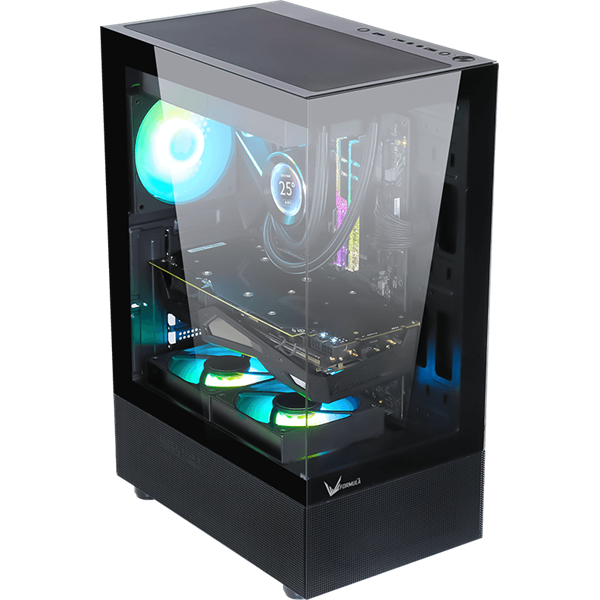 Formula Számítógépház - Crystal Z1 Black (fekete, ablakos, ATX, 1xUSB3.0, 1xUSB2.0)