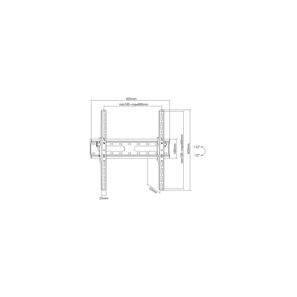 SBOX PLB-2544T-2 32"-70" dönthető  400x400MM FALI KONZOL 