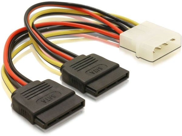 SATA tápkábel átalakító molex -> 2x SATA