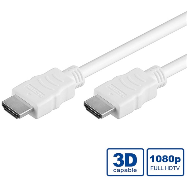 Value Kábel HDMI - HDMI 1080p@60Hz, Ethernet M/M, 10m, fehér (11.99.5710-5)
