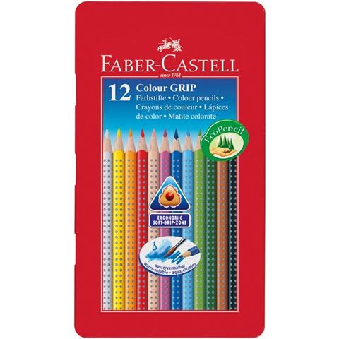 Faber-Castell 12db-os színes ceruza szett fém dobozban (112413)