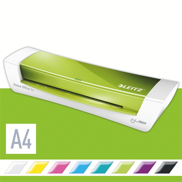 Laminálógép, A4, 80-125 mikron, LEITZ "iLam Home Office", zöld