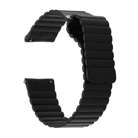 Mybandz mágneses szintetikus bőr óraszíj 20mm, fekete (20SKU5001)