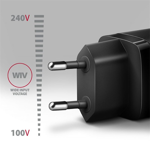 AXAGON ACU-PQ20 QC3.0/AFC/FCP + PD type-C 20W fekete töltő AXAGON ACU-PQ20 QC3.0/AFC/FCP + PD type-C 20W fekete töltő