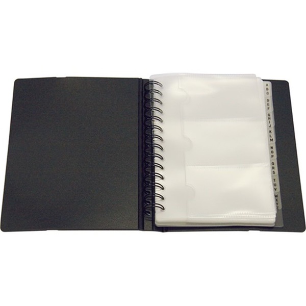 Exacompta 200x145mm 12 db-os fekete névjegykártyatartó Exacompta 200x145mm 12 db-os fekete névjegykártyatartó