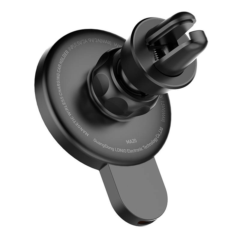 LDNIO Car Mount ,MA20 with inductive charger 15W and metal ring (Black) LDNIO Car Mount ,MA20 with inductive charger 15W and metal ring (Black)