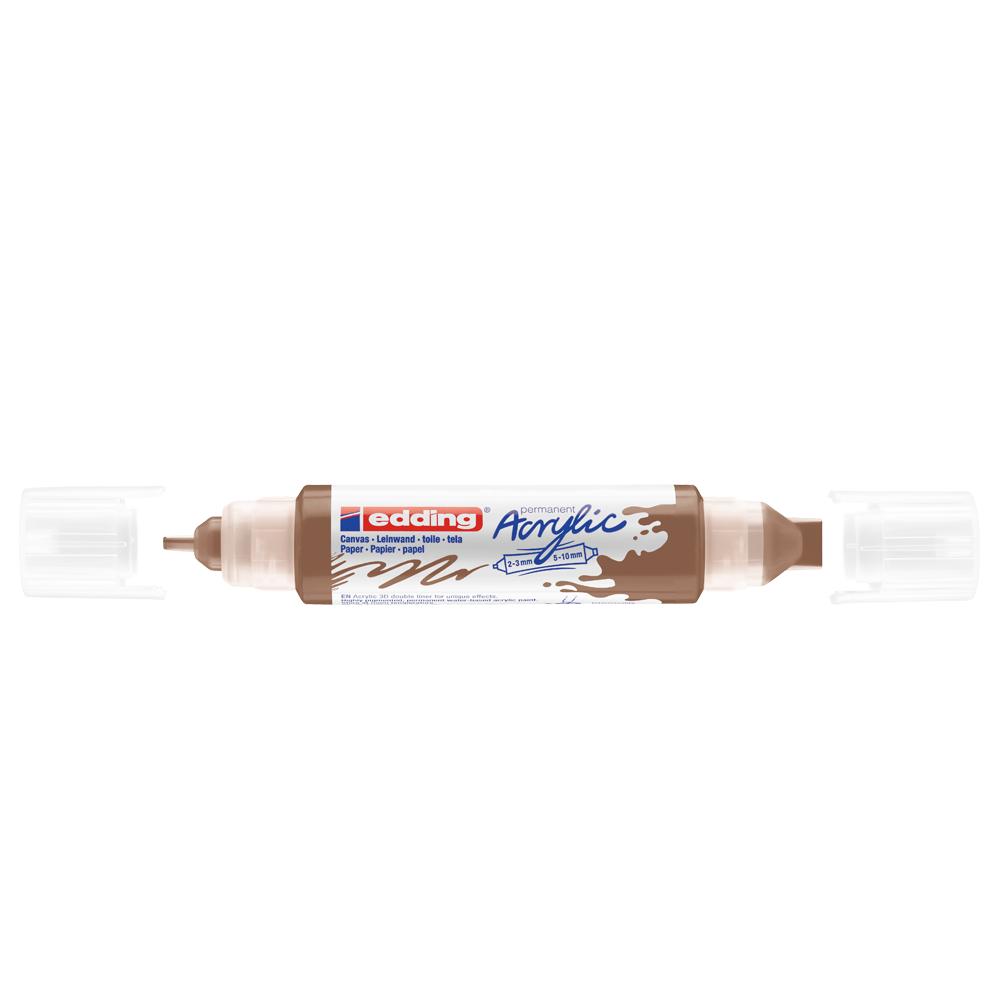 Edding Akril marker 2-3mm, és 5-10mm, 3D kétvégű  5400 mogyoró (7580247016)