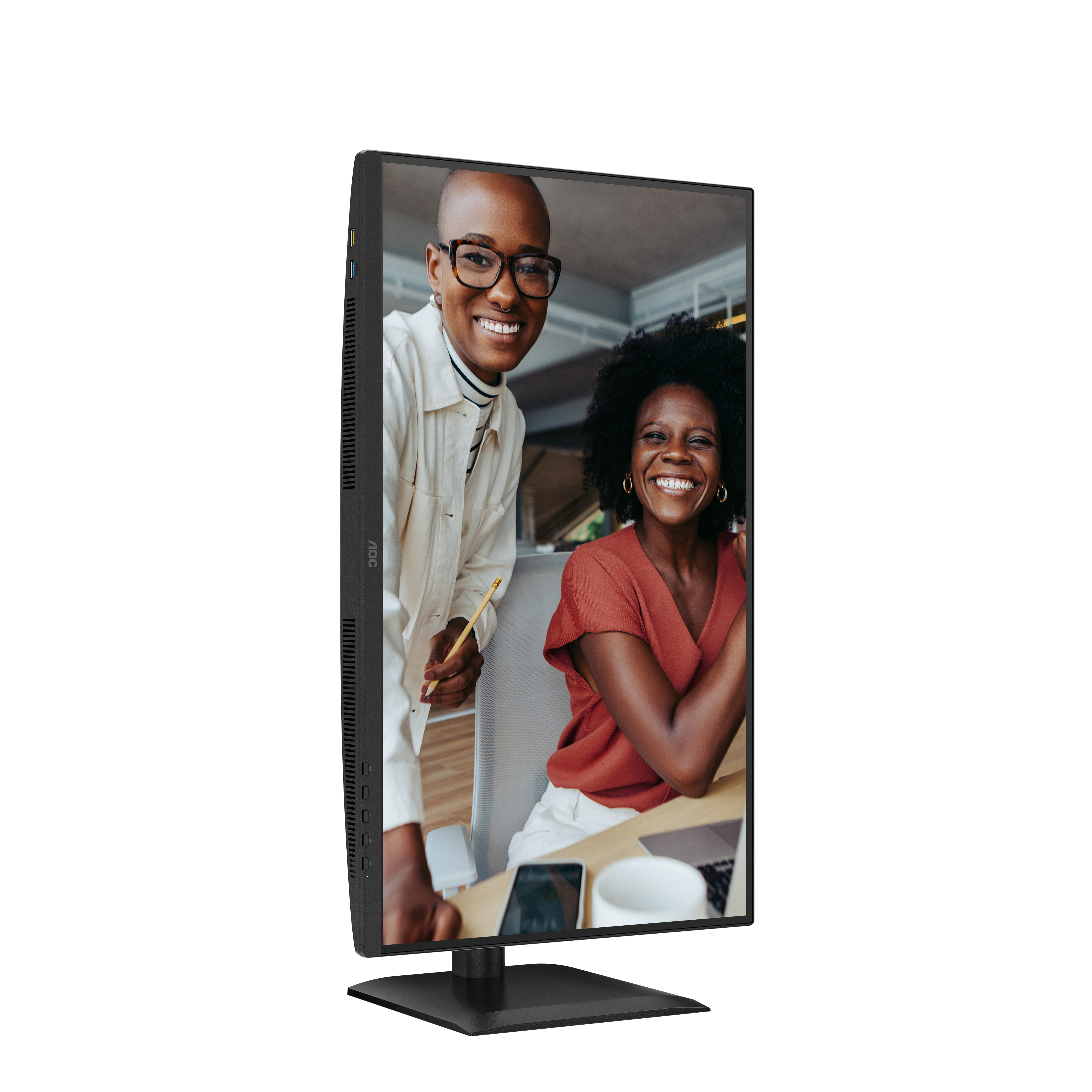 AOC  27" 27E4U Monitor - 1920x1080, Full HD, LED, IPS, 120Hz, 4ms, Hangszóró, Pivot, Fekete