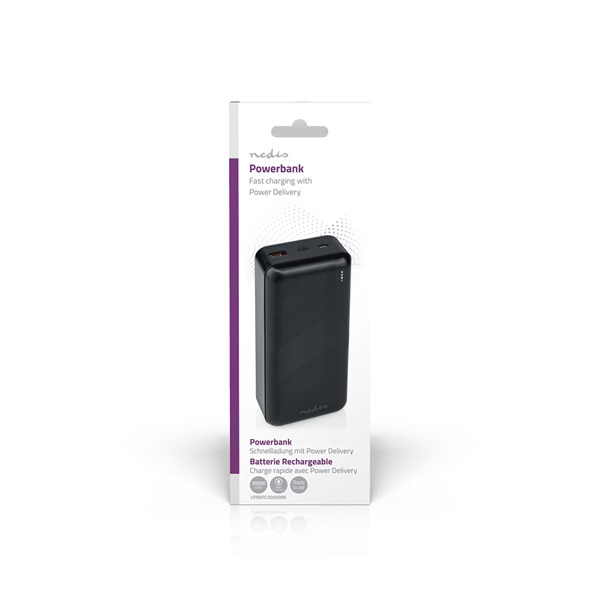 Nedis UPBKPD30000BK powerbank 30000mAh hordozható külső akkumulátor Nedis UPBKPD30000BK powerbank 30000mAh hordozható külső akkumulátor