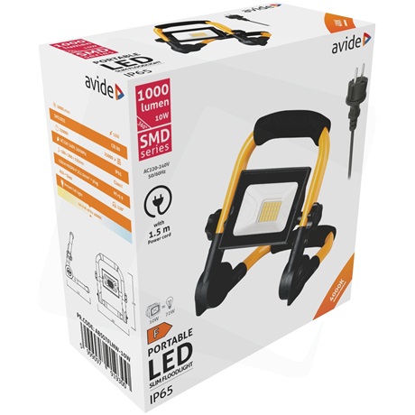 AVIDE ABSSTFLNW-10W LED REFLEKTOR SLIM SMD 10W ÁLLVÁNYOS 1.5M NW 4000K