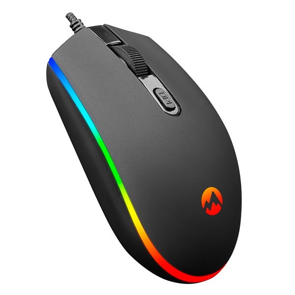 Everest   SM-GX66  1600 DPI  4gomb 1,25m harisnyázott kábel optikai   RGB LED Gamer Egér fekete