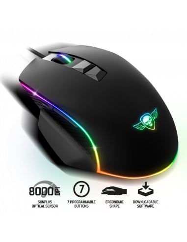 Spirit Of Gamer PRO-M1 Gaming egér fekete (S-PM1)