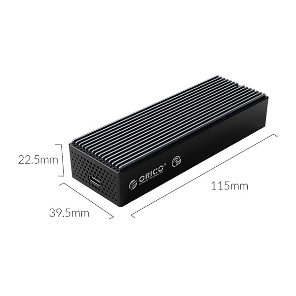Orico  M2PVC3-G20-BK/49/ USB-C 3.2 Gen2x2 -> M.2 NVMe Külső M.2 ház