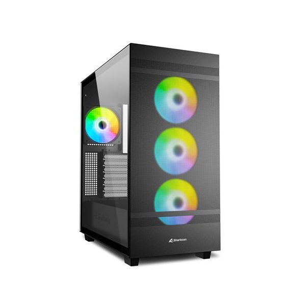 Sharkoon Rebel C50 RGB Fekete ATX RGB ventilátor Számítógépház Sharkoon Rebel C50 RGB Fekete ATX RGB ventilátor Számítógépház