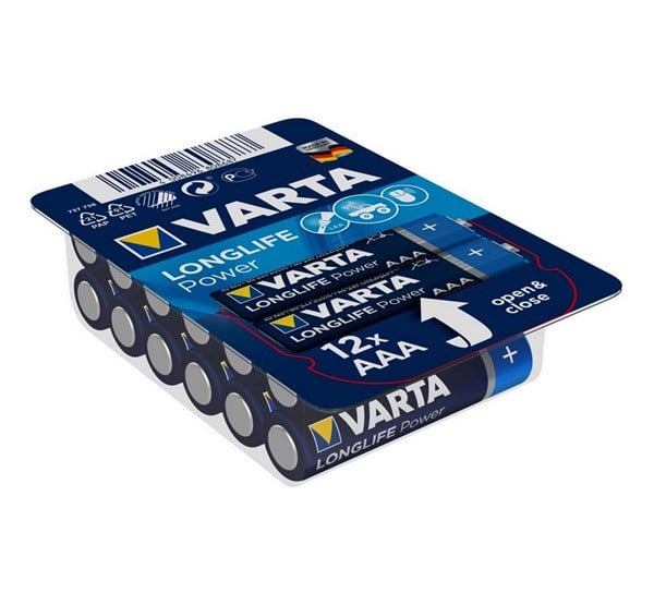 VARTA tartós elem (AAA, LR03, 1.5V, alkáli) 12db / csomag (04903301112)