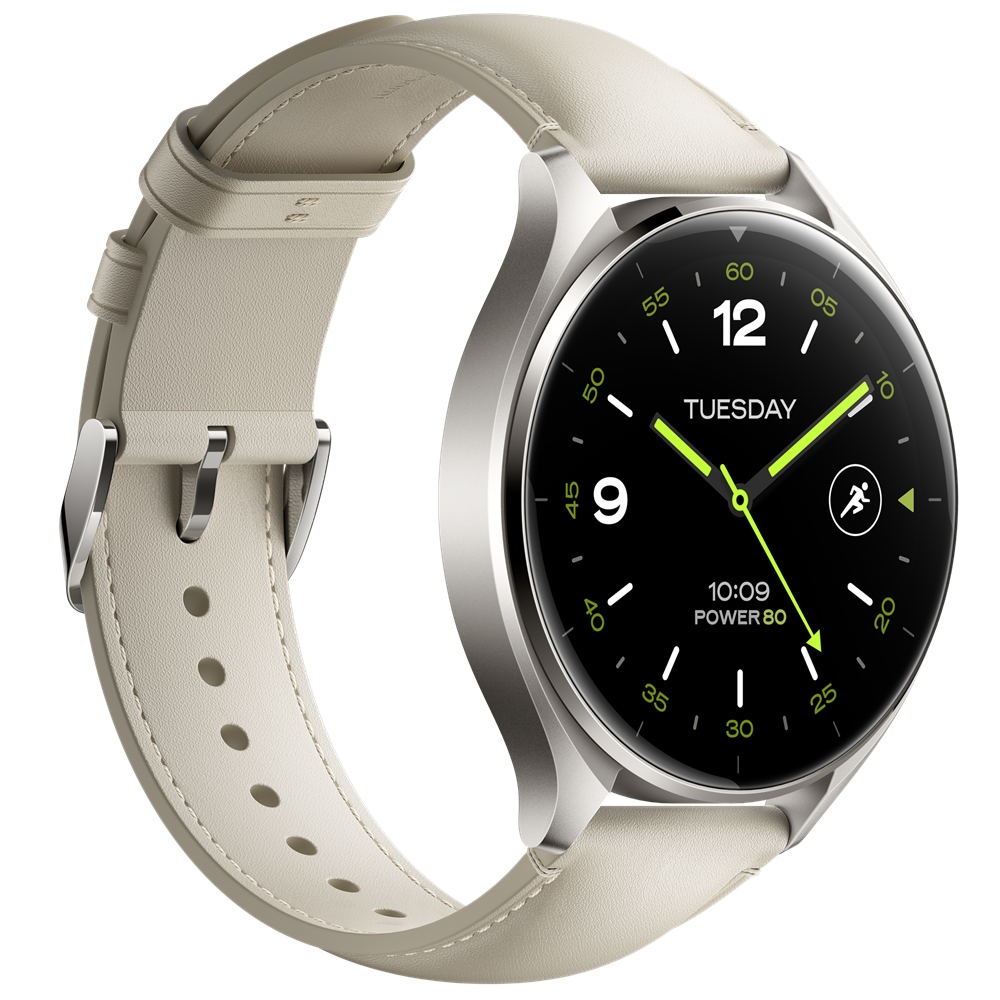 Xiaomi Watch 2 BHR9306GL Titán szürke tok fehér bőrszíjjal Okosóra 