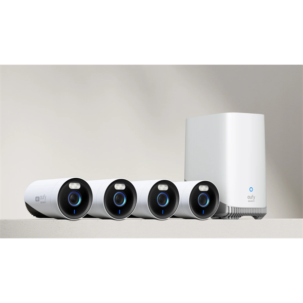 ANKER EUFYCAM2C  E8600323 E330 Biztonsági Kamera Rendszer (4+1) 4K, HomeBase 3 vezérlővel 1TB vízálló kül-beltéri 