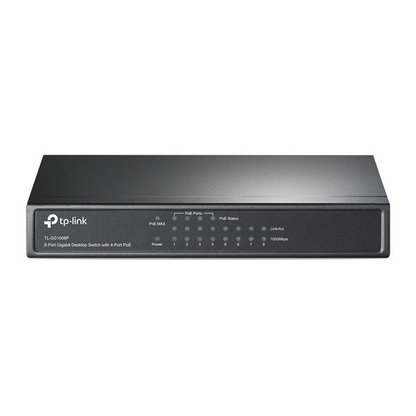 TP-Link TL-SG1008P 10/100/1000Mbps 8 portos switch TP-Link TL-SG1008P 10/100/1000Mbps 8 portos switch