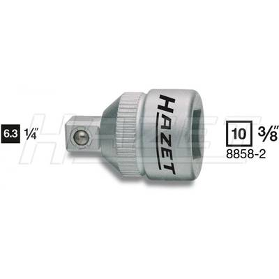 Adapter belsőnégyszögről 10 mm (3/8) külső négyszögre 6,3 mm (1/4), Hazet 8858-2 Adapter belsőnégyszögről 10 mm (3/8) külső négyszögre 6,3 mm (1/4), Hazet 8858-2