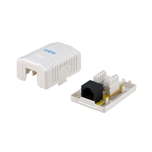 Equip 235213 1 port Cat6 UTP Fali aljzat Fehér 