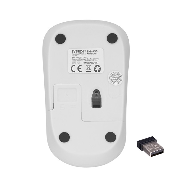 Everest  SM-833  optikai Egér Fehér
