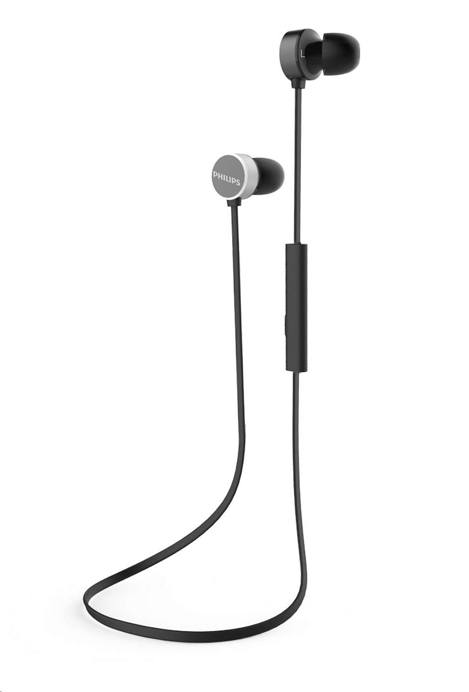 Philips UpBeat Bluetooth mikrofonos fülhallgató fekete  (TAUN102BK/00)