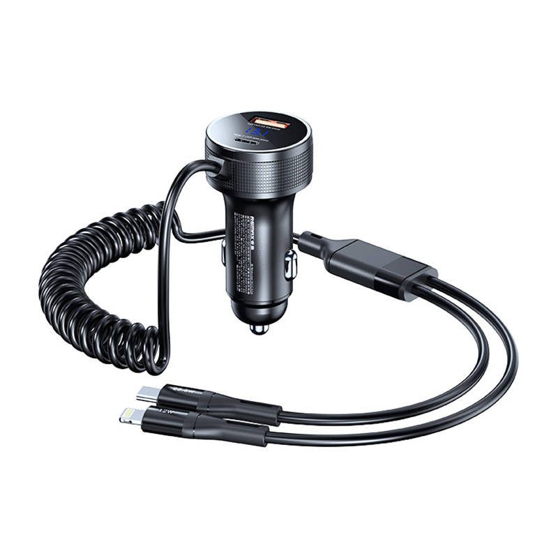 Car charger USB-C, USB Remax RCC336, 52.5W (black) + cable 2in1 Car charger USB-C, USB Remax RCC336, 52.5W (black) + cable 2in1