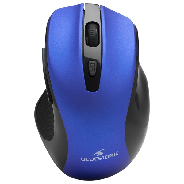 Bluestork  M-WL-OFF75-BLUE  Rechargeable 1600 DPI 6 gomb optikai  Vezeték nélküli Egér Kék 