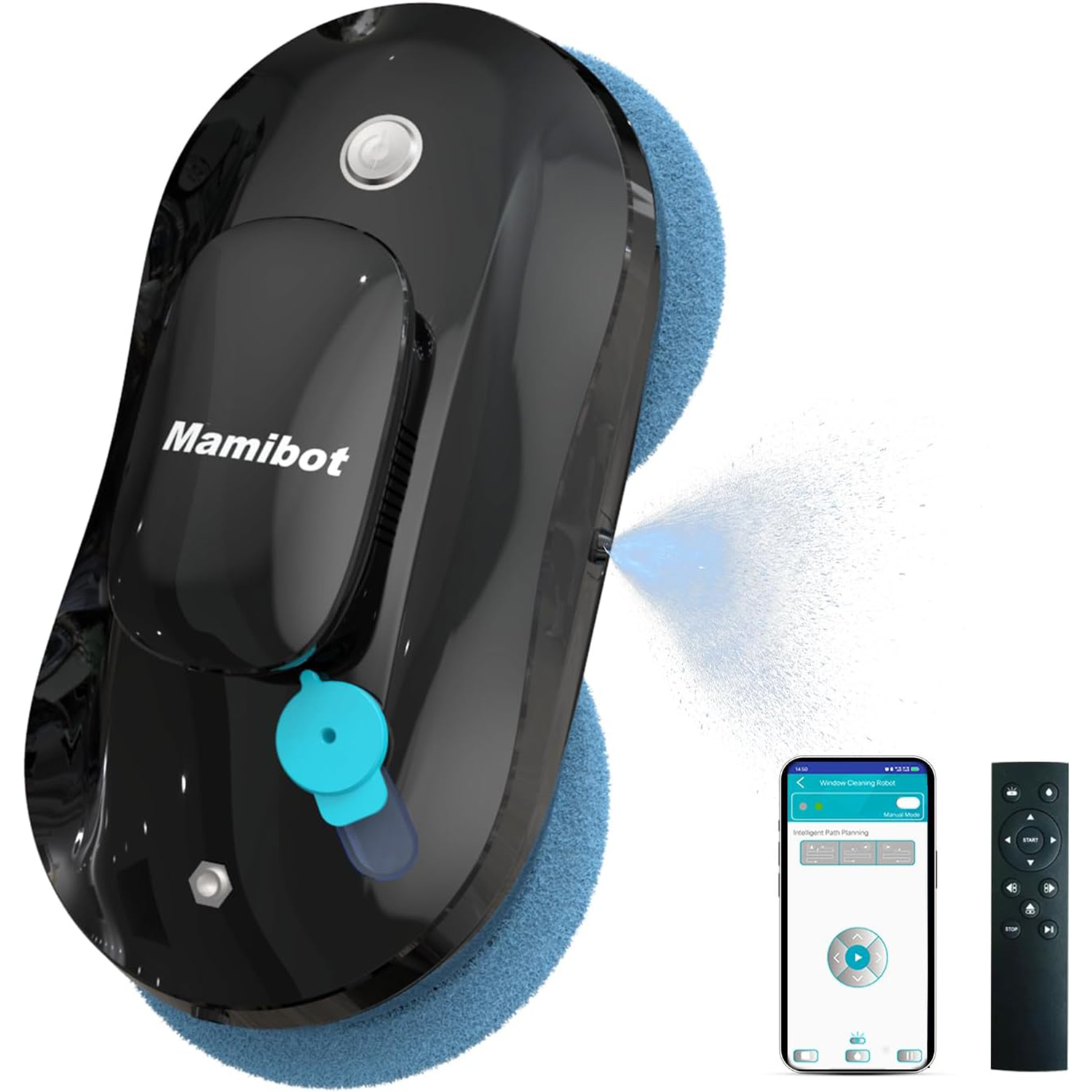 Mamibot ablaktisztító robot, Robotic window cleaner W110-P, kék fekete