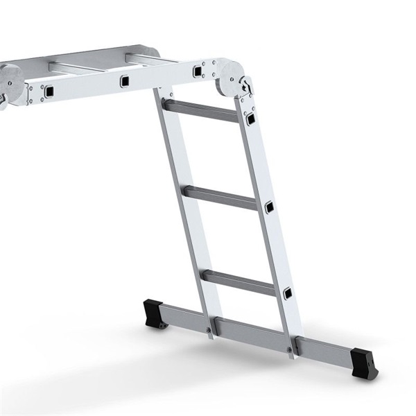 DRABEST HOME 4x3 lépcsős univerzális alumínium létra, összecsukható, 150 kg teherbírás, DR-AL-DU-HOME-4X3